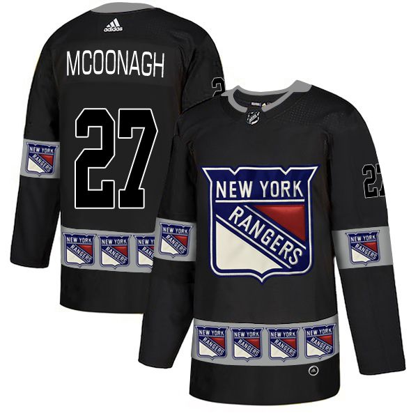 Men New York Rangers #27 Mcoonagh Black Adidas Fashion NHL Jersey